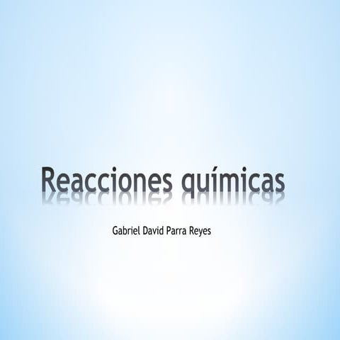 Tipos Reacciones químicas 