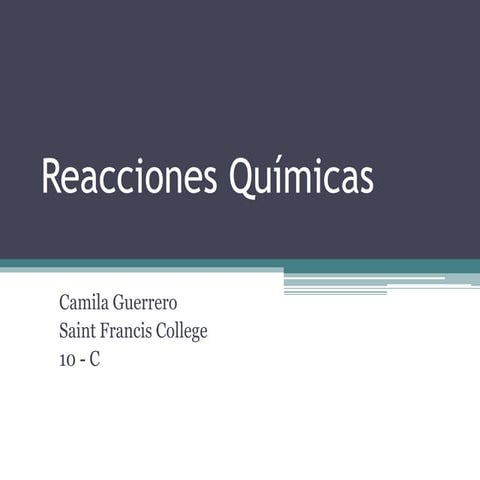 Reacciones químicas