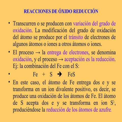 Reacciones redox aplicaciones