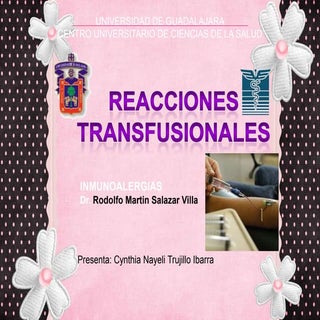 Reacciones transfusionales