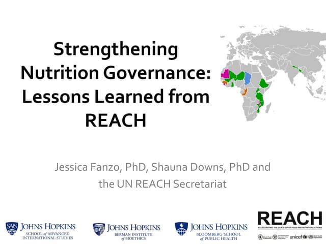 Strengthening Nutrition Governance: Lessons Learned from REACH