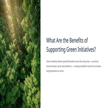 Comprehensive Benefits of Supporting Green Initiatives for a ...