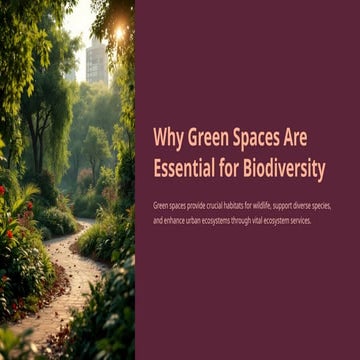 Reach Green Why Green Spaces Matter for Biodiversity and Healthy Cities ...