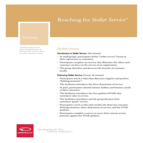 Coaching for Stellar Service