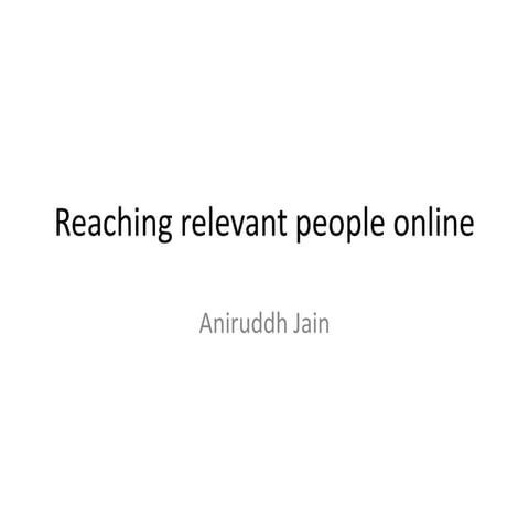 Reaching relevant people online   nasscom