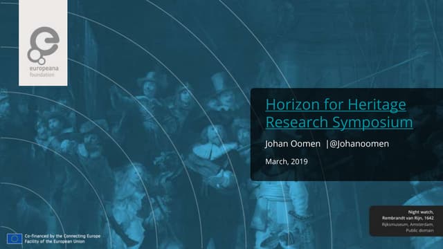 Towards Horizon Europe - Europeana Research and Innovation Agenda