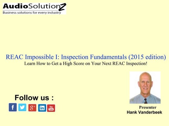 Reac Inspection Process and New Rule Changes | PDF