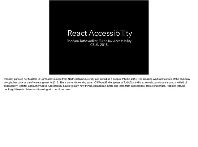 React a11y-csun