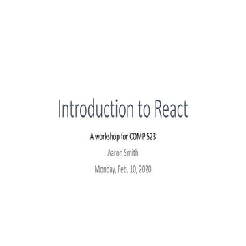 react-slides.pdf gives information about react library | PPT | Free ...