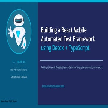 Building a React Mobile Automated Test Framework using Detox ...