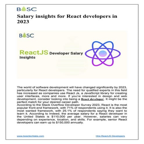 React Developer Salaries in 2023 Unlocking Earning Potential and Career ...