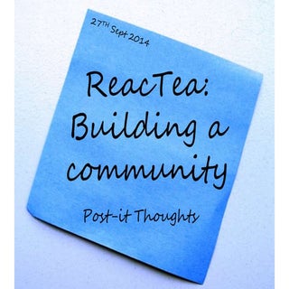 ReacTea: Building a Community (Post...