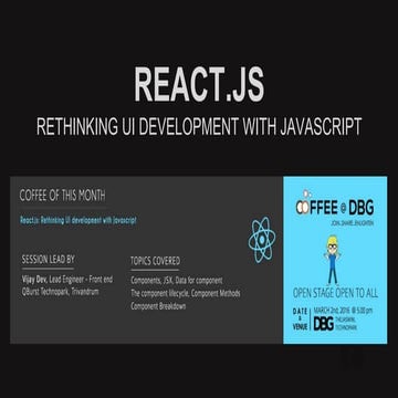 REACT.JS : Rethinking UI Development Using JavaScript | PPT