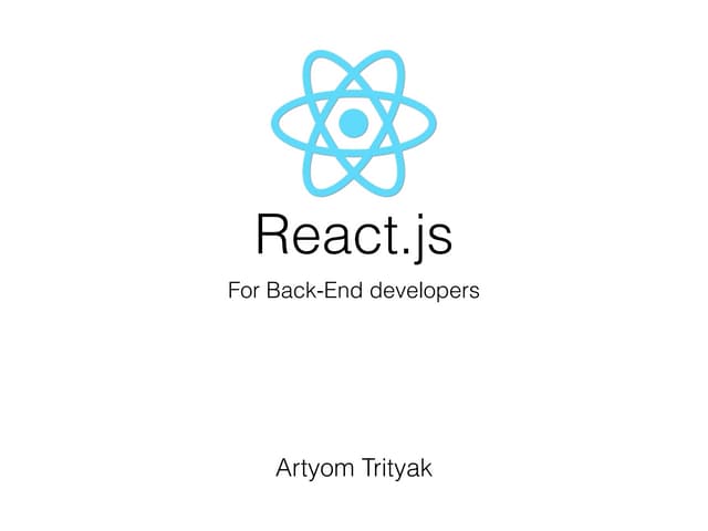 React.js for Back-End developers