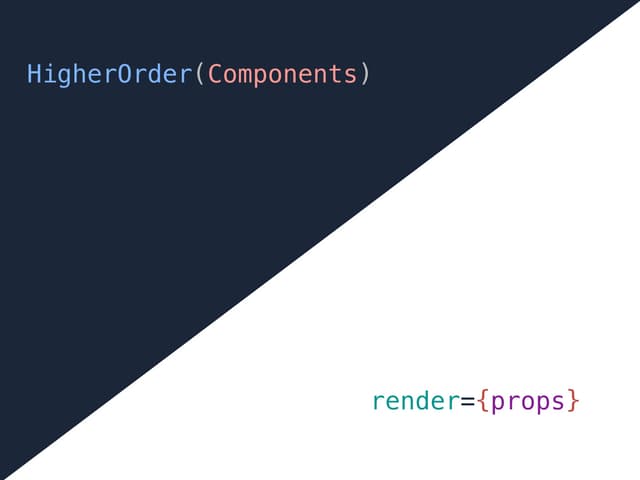 Higher Order Components and Render Props
