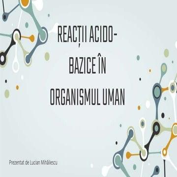 Reactii acido bazice in organismul uman