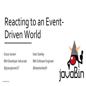  JavaBin: Reacting to an event driven world