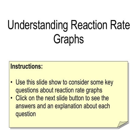 Reaction Rate Graph Tutorial 2