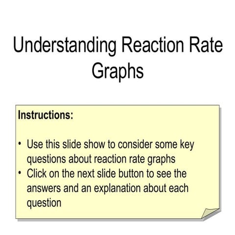 Reaction Rate Graph Tutorial 3