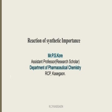 Reaction of synthetic importance.ppt