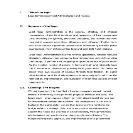 Public Fiscal Administration | PDF