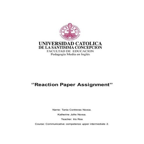 Reaction paper assignment (2)