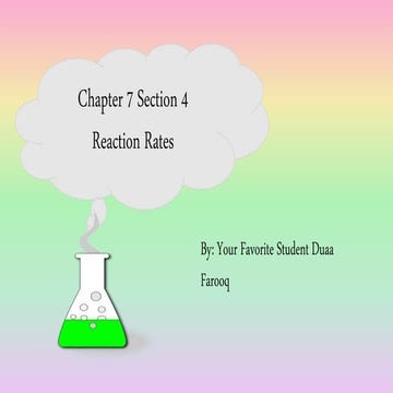 Reaction rates