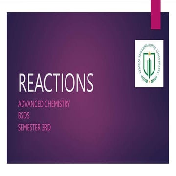 Reactions Of Organic Chemistry Pptx Pptx