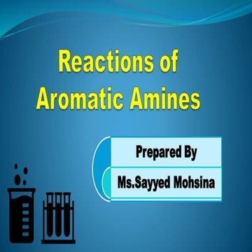 Reactions of aromatic amines