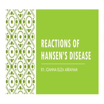REACTIONS OF HANSENS disease dermatology.pptx