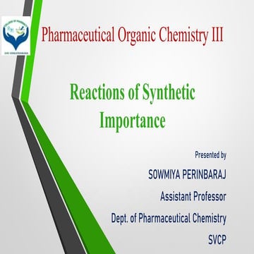Reactions of synthetic importance