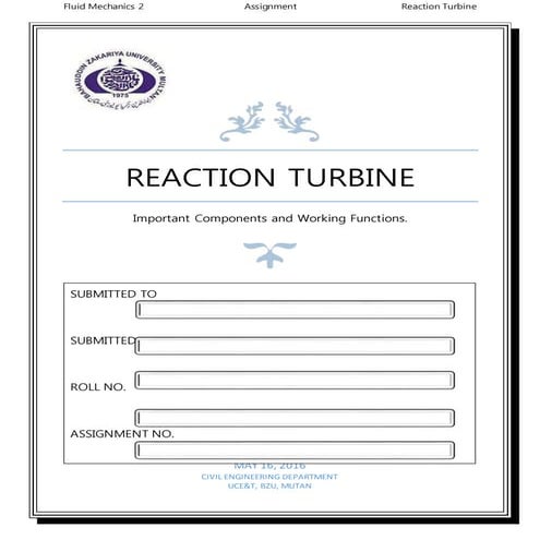 Reaction turbine