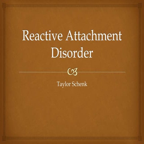 Reactive attachment disorder