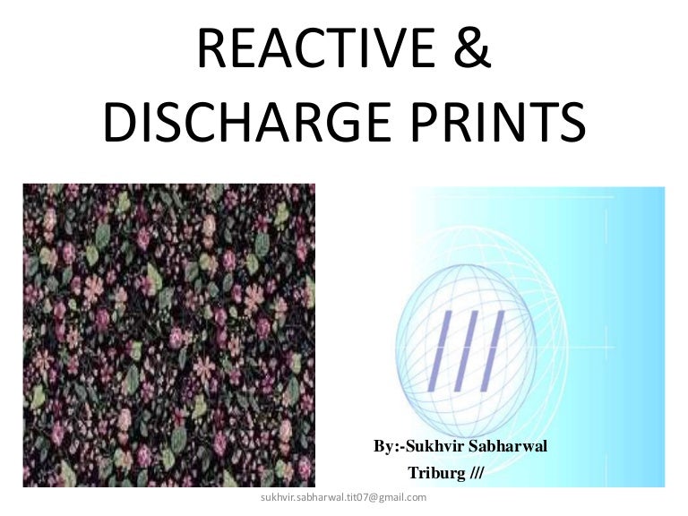 printing reactive discharge print presentation by sukhvir sabharwal