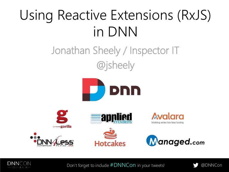 Reactive extensions (rx js) in dnn