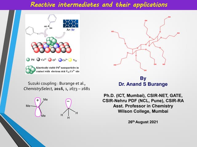 Reactive intermediates and their applications