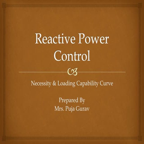 Reactive Power Control &Capability Curve | PDF