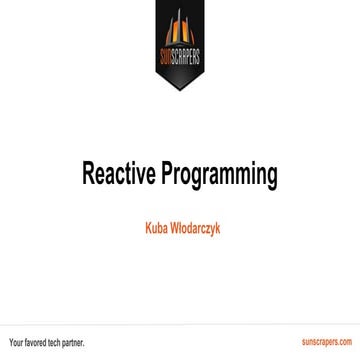 Reactive programming | PPTX