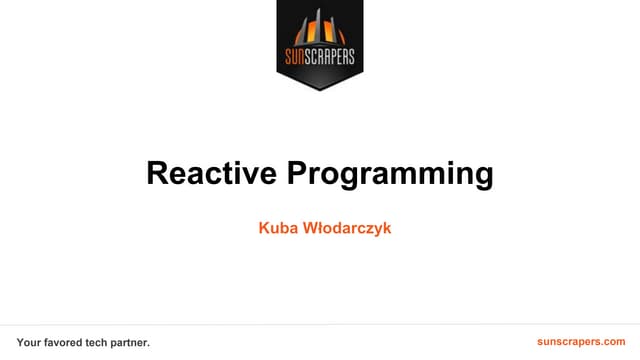 Reactive programming | PPTX