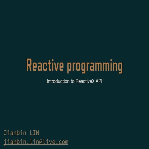 Reactive programming | PPT