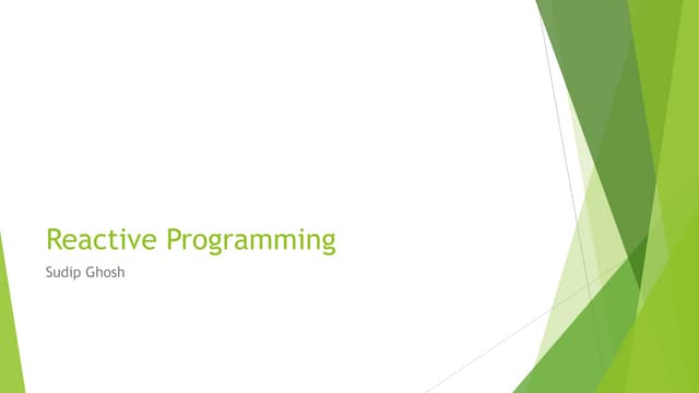 Reactive programming