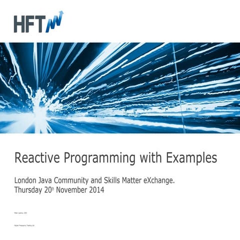Reactive programming with examples | PPT