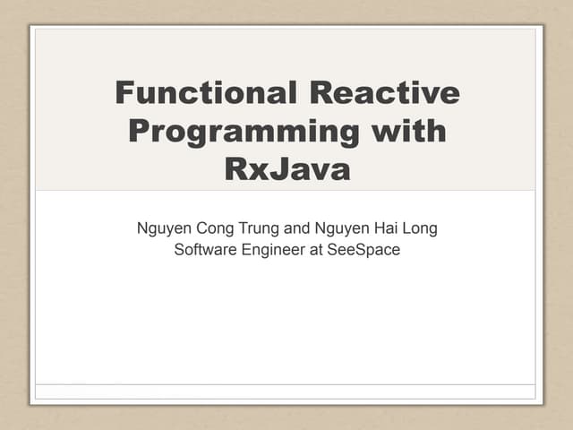 Reactive programming with rx java
