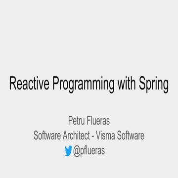 Reactive Programming with Spring | PDF | Web Development | Internet