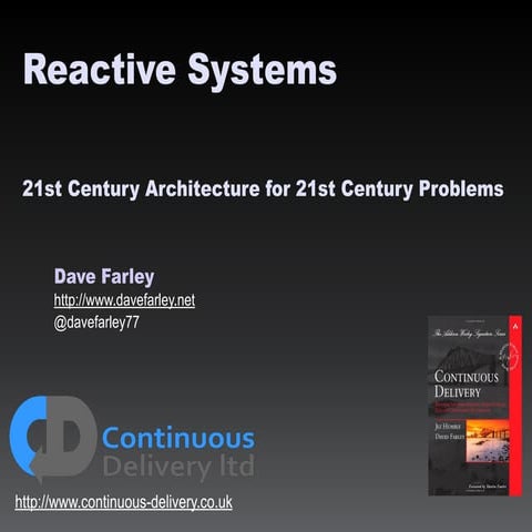 Reactive Systems by Dave Farley at #AgileIndia2019