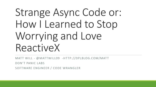 Strange Async Code - ReaxtiveX
