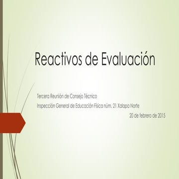 REACTIVOS DE EVALUACION