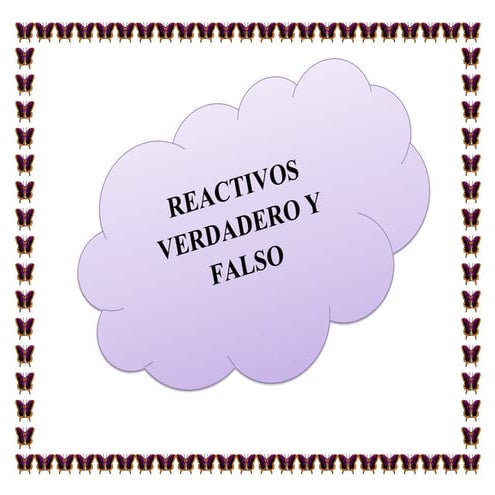 Reactivos de verdadero y falso