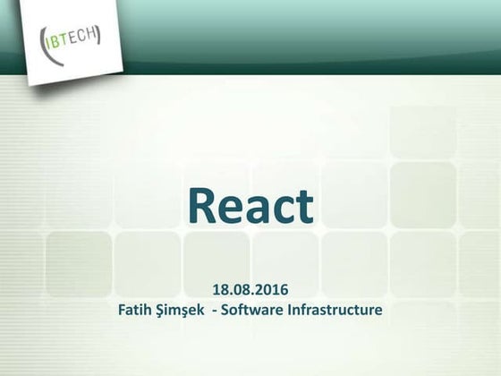 Presentation on "An Introduction to ReactJS" | PPT