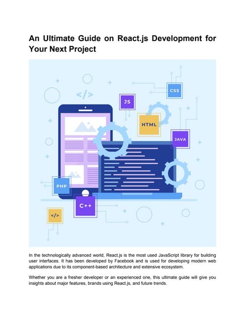 Ultimate Guide to React.js Development for Modern Web Projects | PDF